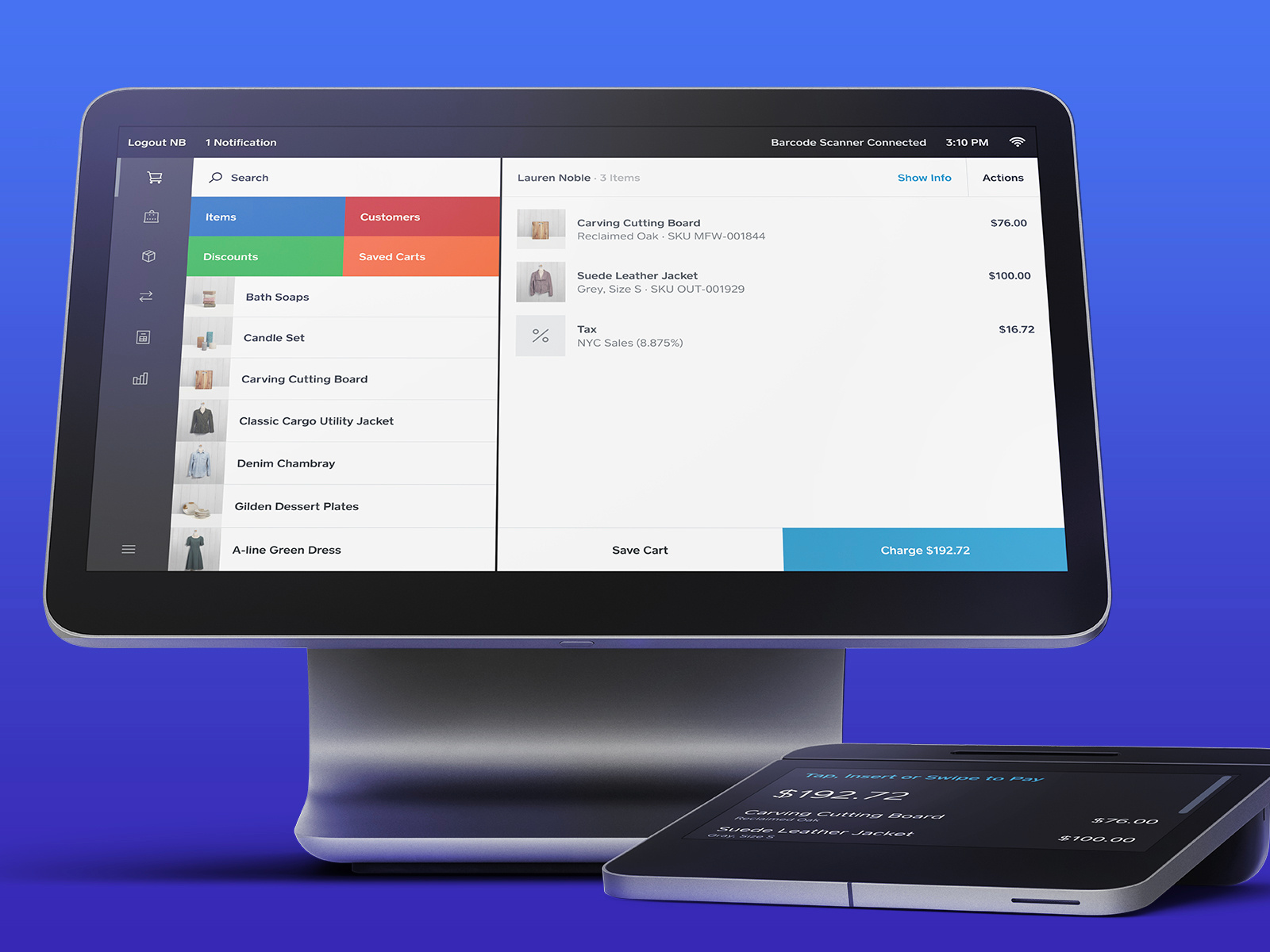 Retail POS על חומרת Square Register מאת Noah Batterson
