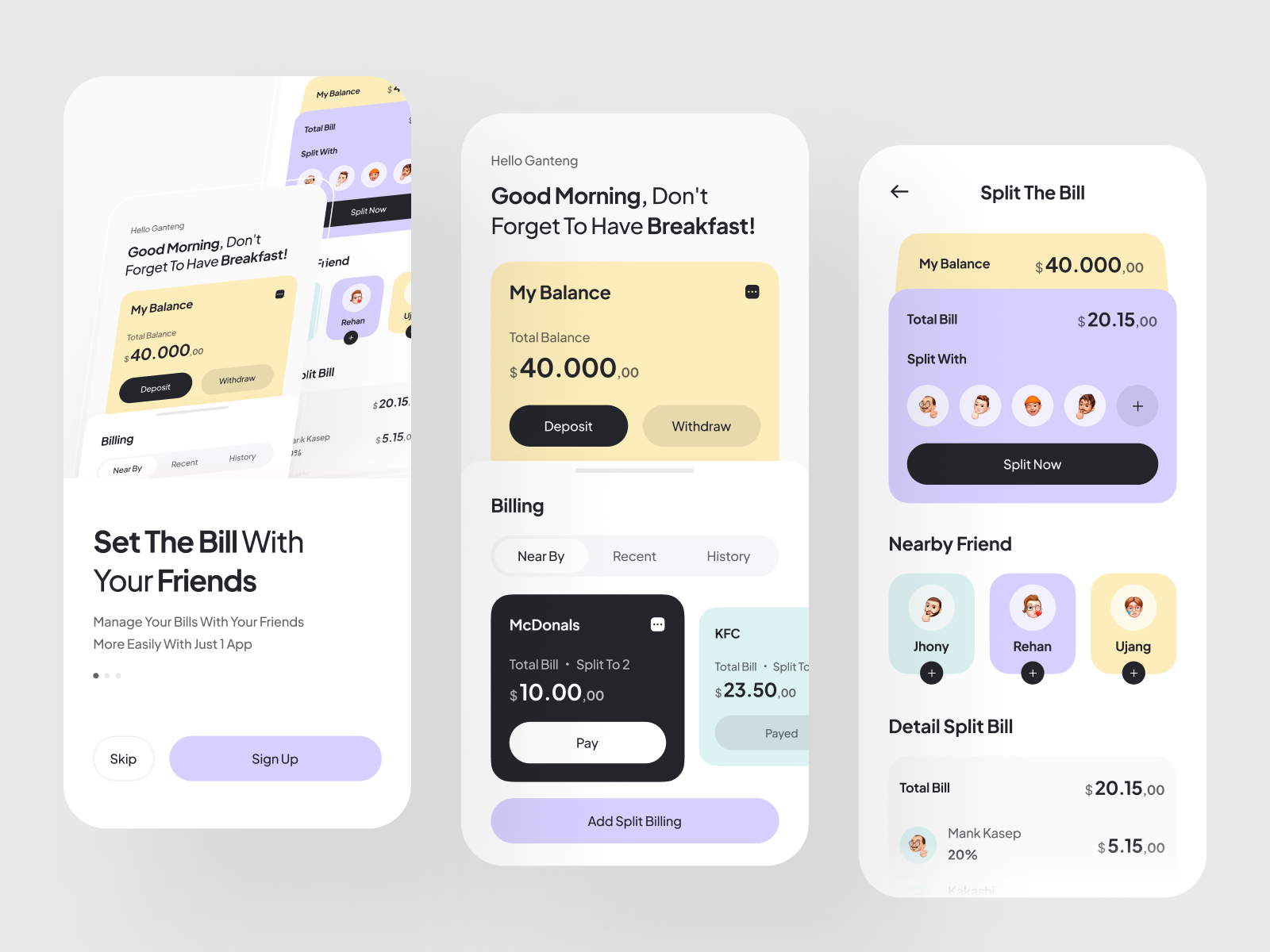 Split Bill Mobile App מאת Keitoto